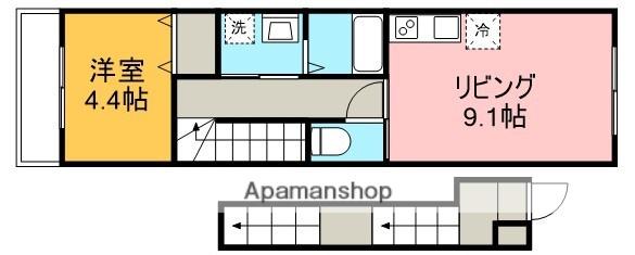 メゾン・エール・下見(1LDK/3階)の間取り写真