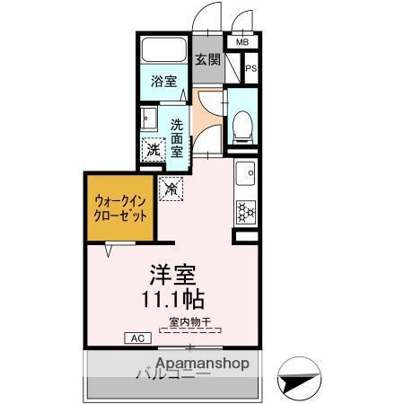 メゾングランレーヴA棟(ワンルーム/3階)の間取り写真