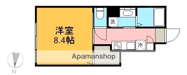 KALMIAⅡ(1K/1階)の間取り写真