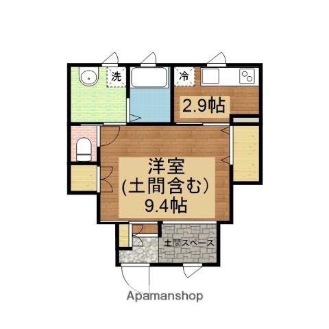 S.A.BOX寺家B棟(ワンルーム/1階)の間取り写真