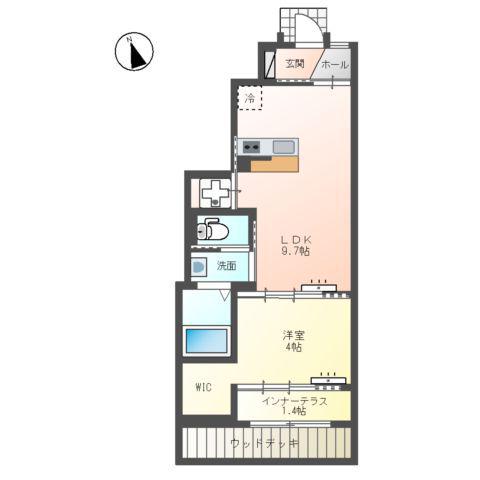パーチェ(1LDK/1階)の間取り写真