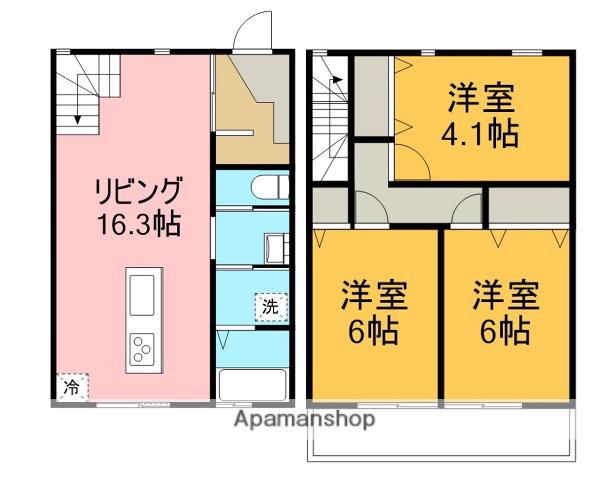 ビビアナ(3LDK/1階)の間取り写真