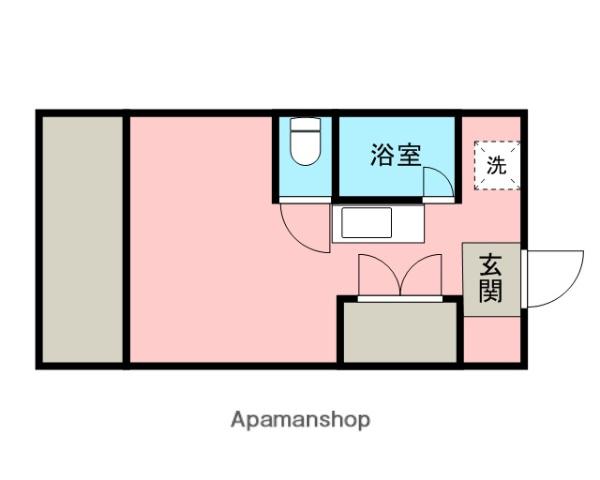 ハムレットコミューンJ棟(ワンルーム/2階)の間取り写真