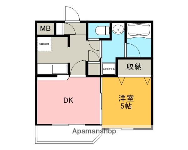 サンレジデンス(1DK/5階)の間取り写真