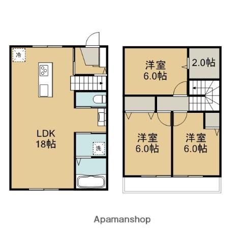 山陽本線 寺家駅 徒歩23分 2階建 築11年(3LDK)の間取り写真