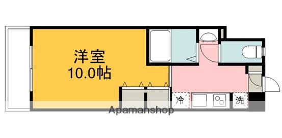 エスペランテ(1K/6階)の間取り写真