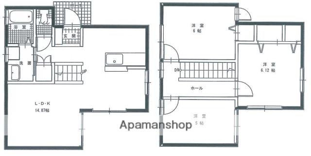 広島県東広島市 2階建 築18年(3LDK)の間取り写真