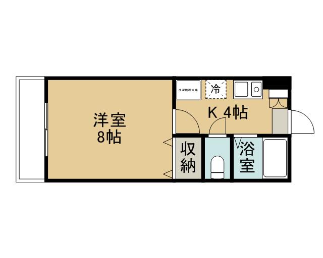 コートソフィア(1K/4階)の間取り写真