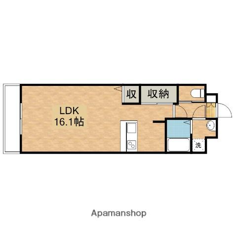 フォーリア24(ワンルーム/1階)の間取り写真