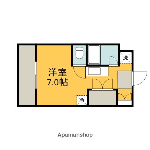 ハムレットコミューンJ棟(ワンルーム/3階)の間取り写真