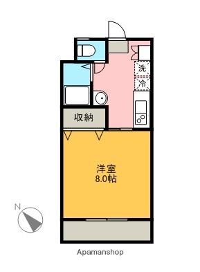 鏡山マンションⅠ(1K/2階)の間取り写真