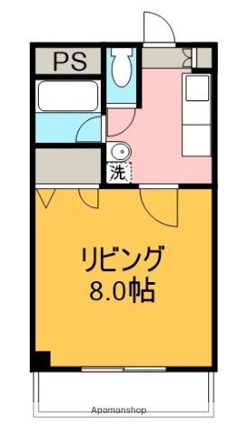 ニューグリーンS(1K/2階)の間取り写真