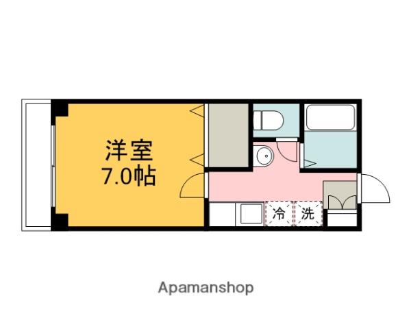 アルソーレ東広島参番館(1K/2階)の間取り写真