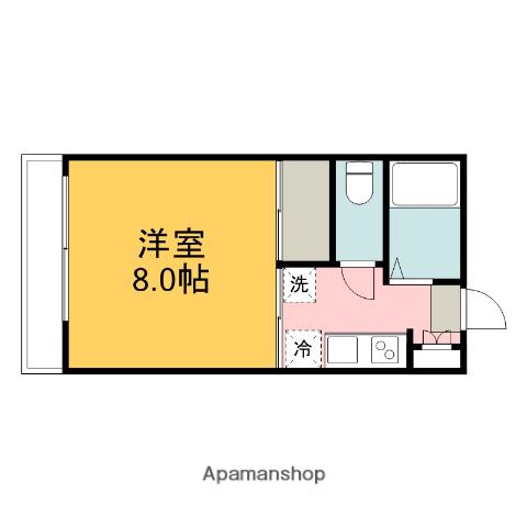 コーポながくらV(1K/2階)の間取り写真