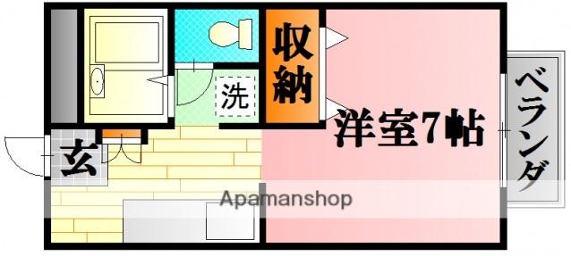 SEA DREAMⅠ(1K/2階)の間取り写真