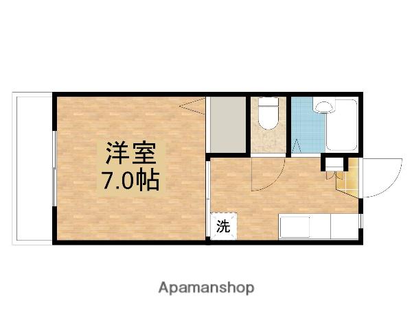 セフィラ21 B棟(1K/1階)の間取り写真