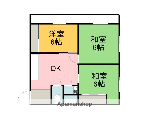 和泉川コーポ(3DK/2階)の間取り写真