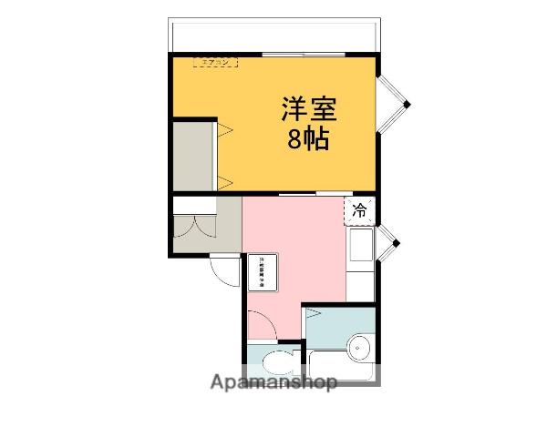 まるたかコーポC(ワンルーム/2階)の間取り写真