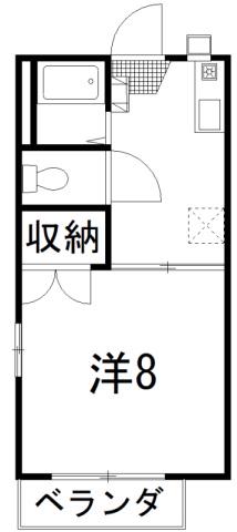DOLCE S Ⅱ(1K/1階)の間取り写真