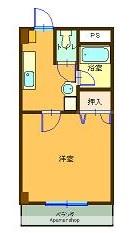 龍玉マンションⅡ(1K/4階)の間取り写真