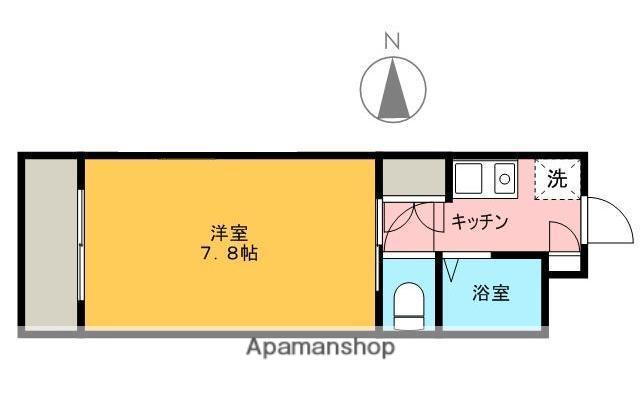 松原マンションB棟(1K/3階)の間取り写真