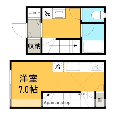 CASA COZY寺家駅前(1LDK/1階)の間取り写真