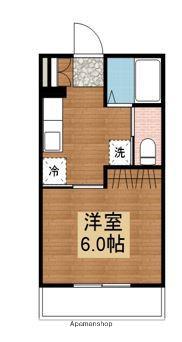 ピーエス大坪Ⅱ(1K/2階)の間取り写真