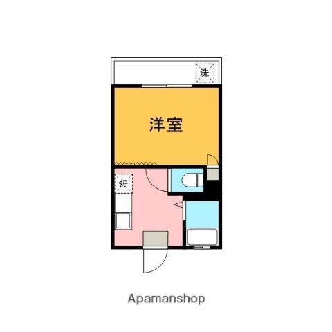 グリーンリーブス(1K/1階)の間取り写真