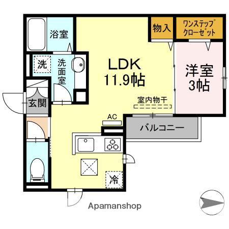 ジオ グランデ  (1LDK/1階)の間取り写真