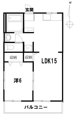 セフィラSUGIWI-FI対応(1LDK/1階)の間取り写真