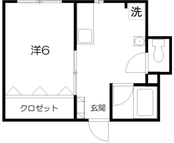 KURA(1K/1階)の間取り写真