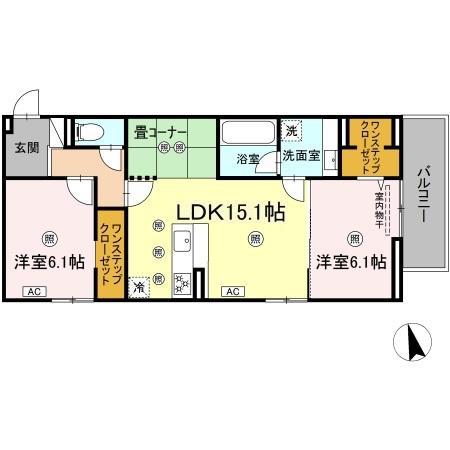 パールドブルム(2LDK/3階)の間取り写真