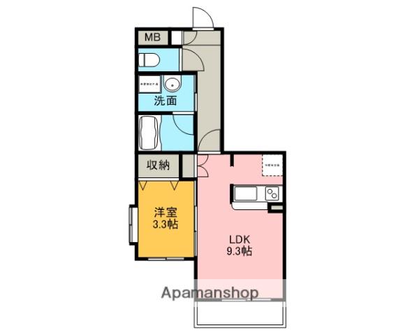サンレジデンス(1LDK/1階)の間取り写真