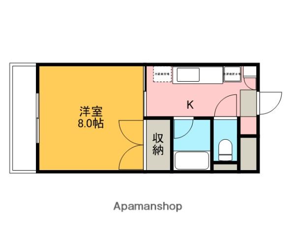 メゾンドソレーユ(1K/1階)の間取り写真