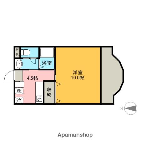 TN布袋(1DK/1階)の間取り写真