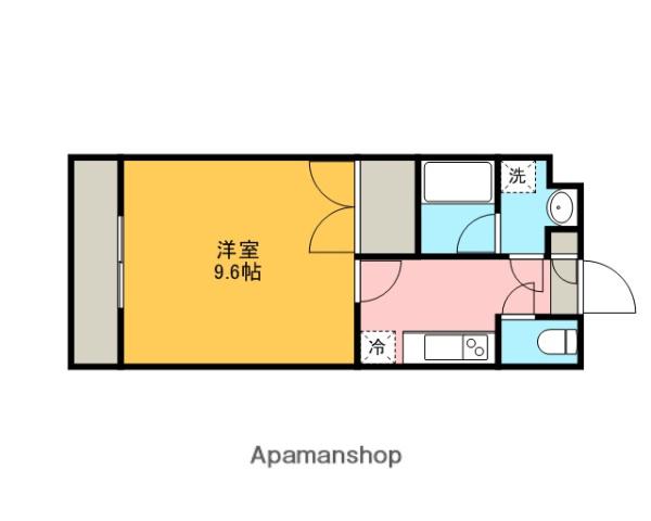 メゾンブルーム(1K/2階)の間取り写真