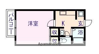 アークヒルズ7-A(1K/1階)の間取り写真