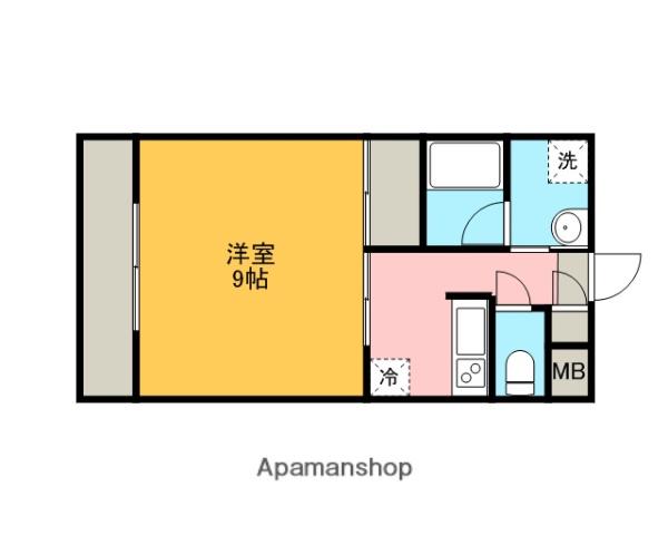 アークラージェⅤ(1K/2階)の間取り写真