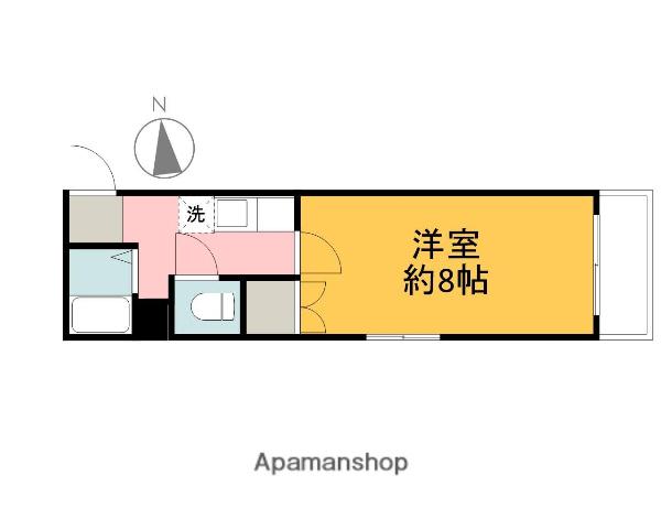 スリーゼ白島(1K/2階)の間取り写真