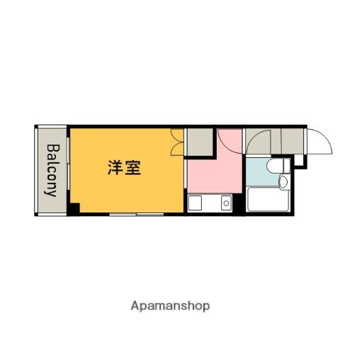 クレセント小町(ワンルーム/3階)の間取り写真