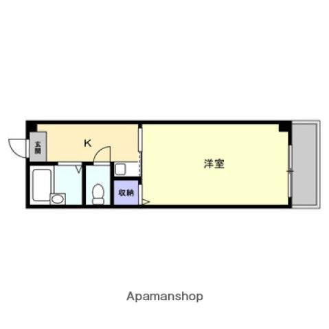 リード大町(1K/3階)の間取り写真