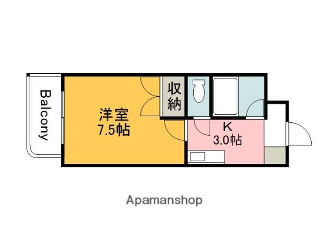 HORNET21(1K/4階)の間取り写真