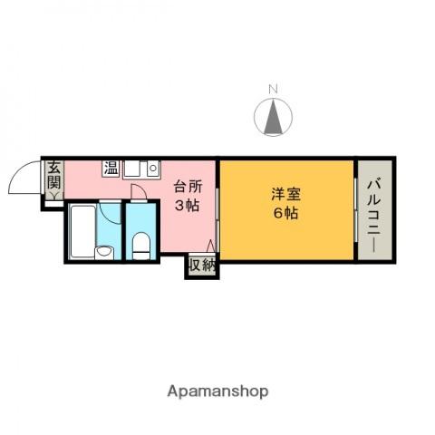 レジデンス東雲(1K/6階)の間取り写真