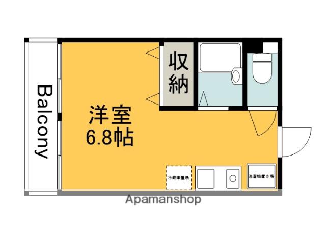 リバーコートA(ワンルーム/3階)の間取り写真