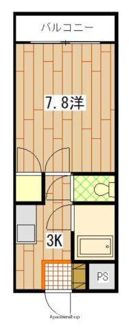 サンシャイン酒楽(1K/4階)の間取り写真