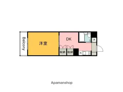 グレース三篠マンション(1DK/4階)の間取り写真