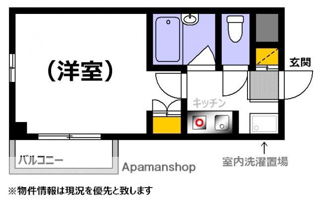 フェリエ東雲(1K/4階)の間取り写真