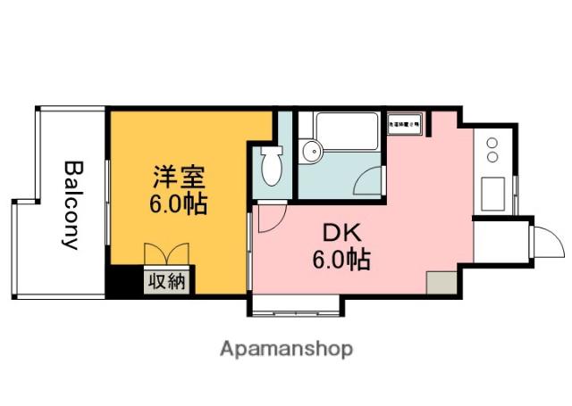 光レジデンス(1DK/7階)の間取り写真