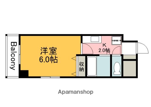 エスポアール楠木(1K/2階)の間取り写真