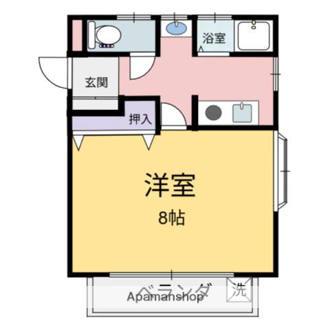 サファイアハイツ(1K/1階)の間取り写真